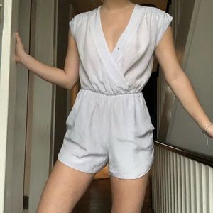 Silk Baby Blue Romper